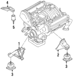 441199381K - Engine: Mount for Audi: V8 Quattro Image