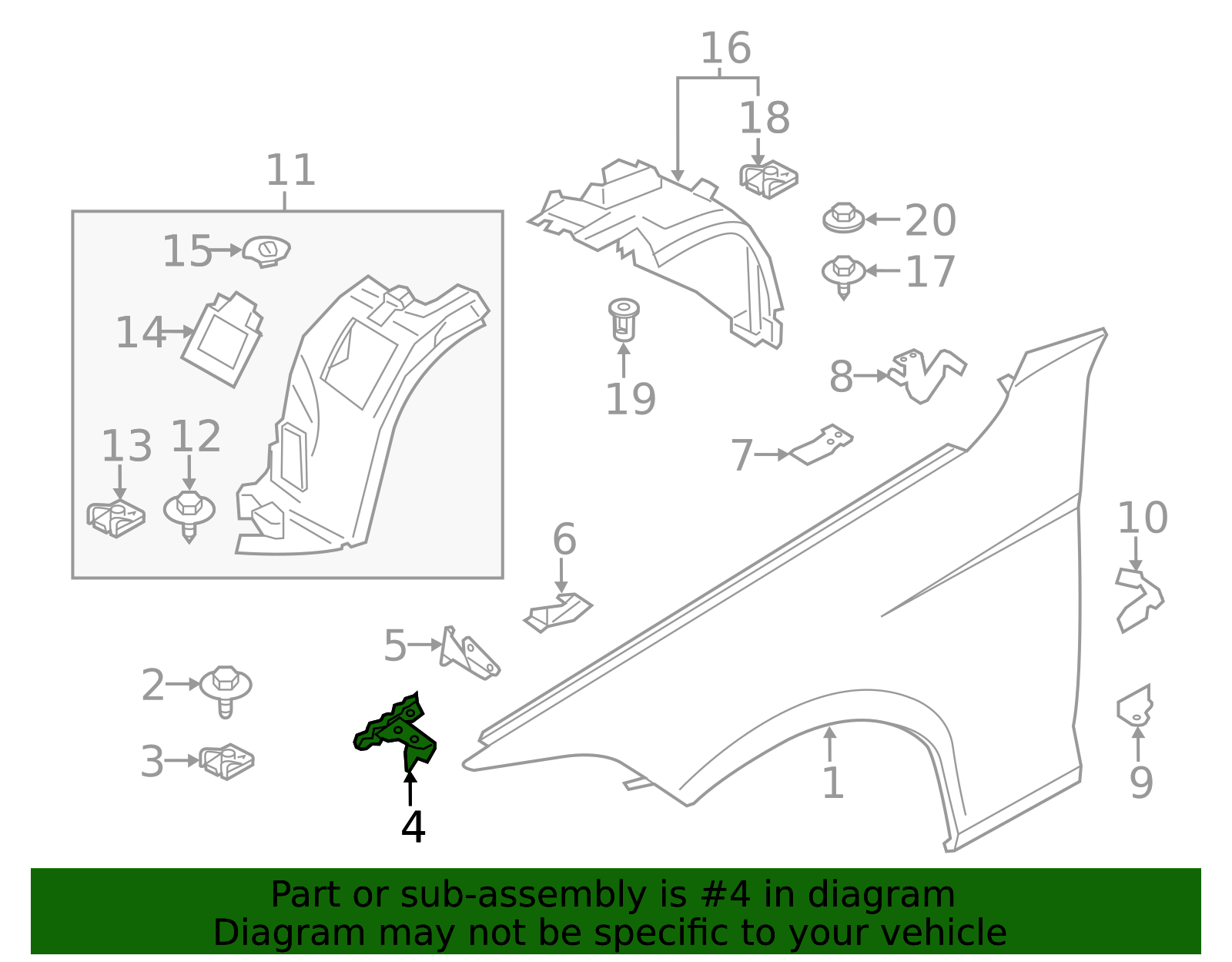 Genuine BMW 41-10-2-992-892 | Fender Upper Bracket | FREE Shipping on ...