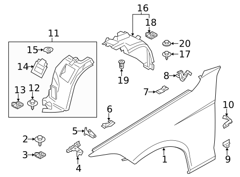 Fender & Components for 2014 BMW X1 #0