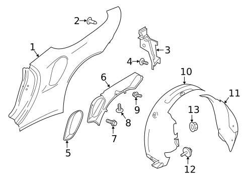 Quarter Panel & Components for 2019 Porsche 911 #1