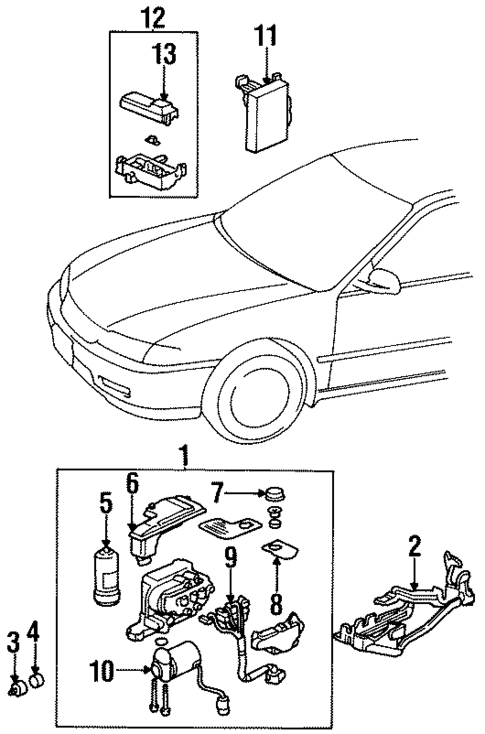 ABS Components for 1994 Honda Accord #0