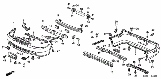 Bumper (2) for 2002 Honda Accord #0