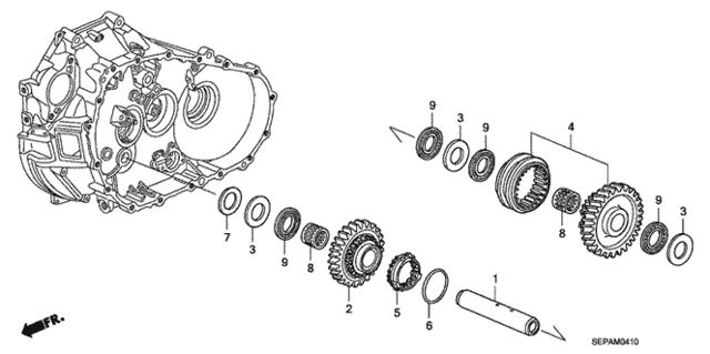 MT Reverse Gear Shaft for 2008 Acura TL #0