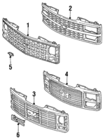 88960431 - Body: Grille for Chevrolet: Blazer, C1500, C2500, C3500, K1500 Pickup, K2500 Pickup, K3500 Pickup Image