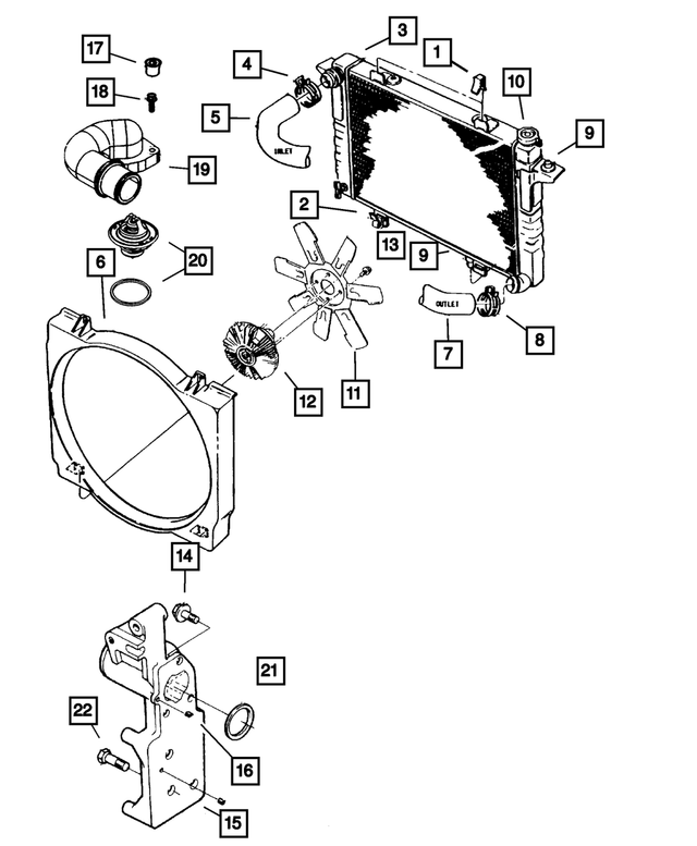 5015708AC - Cooling: Thermostat for Dodge: Ram 2500, Ram 3500 Image