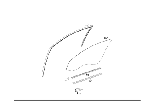 Front Door Windows for 2000 Mercedes-Benz E55 AMG #0