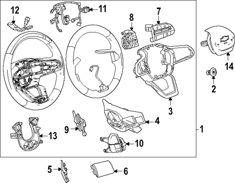 Steering Wheel & Trim for 2025 Chevrolet Suburban #0