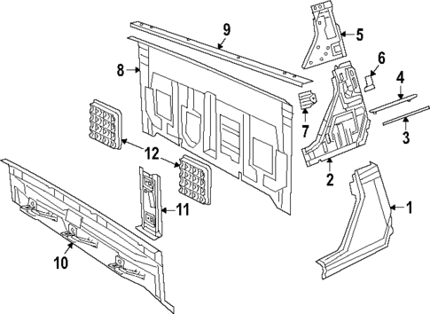 Back Panel for 2024 Jeep Gladiator #0