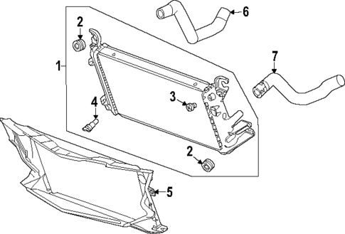Radiator & Components for 2025 Chevrolet Corvette #2
