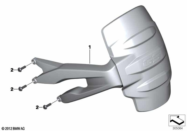 46628533657 - : Mudguard Rear for BMW-Motorrad Image