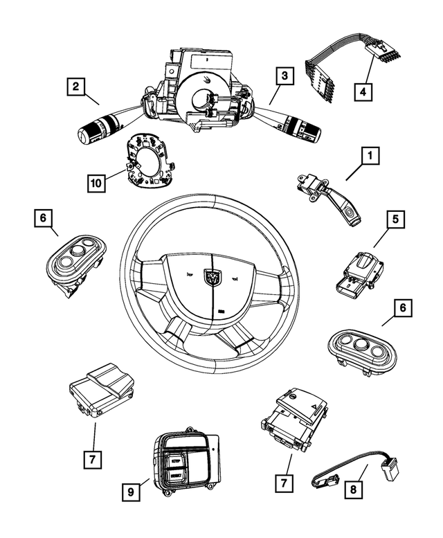 68015102AD - Electrical: Multifunction Switch for Mopar Image