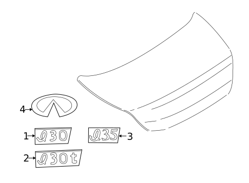 Exterior Trim - Trunk for 2003 INFINITI I35 #0