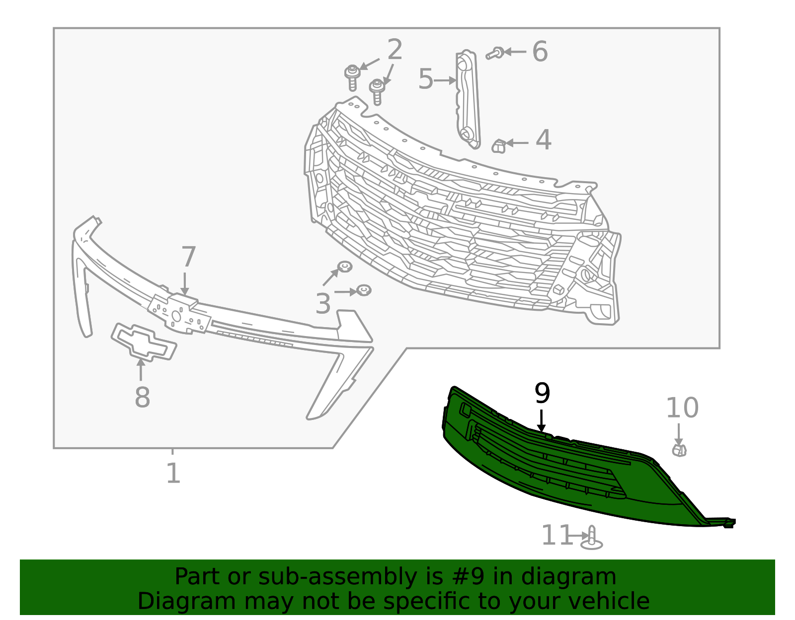 2022-2024 Chevrolet Front Lower Grille 84426616 GM | GMPartsDirect.com