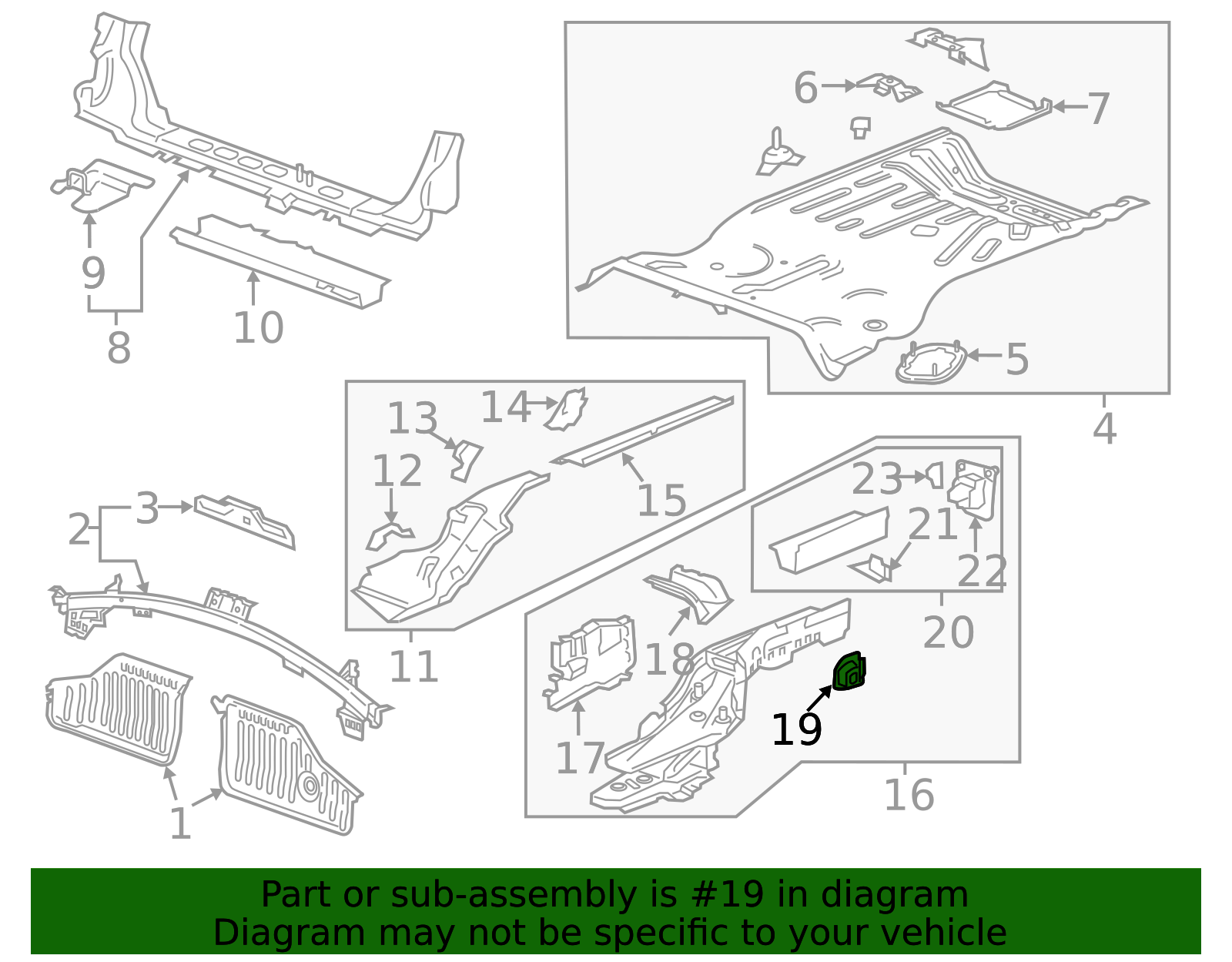 Rear Rail Assembly Mount - Driver's Side (LH) 22997334 | TascaParts.com