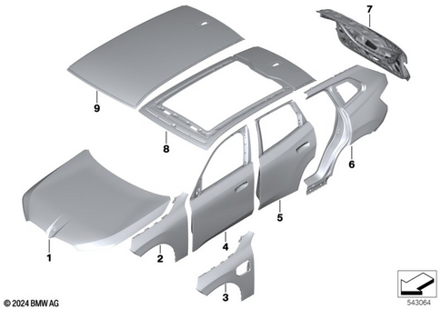 Outer Panels for 2025 BMW X3 30 xDrive #0