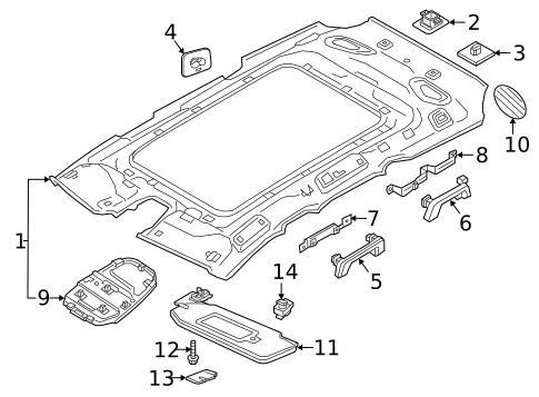 Interior Trim - Roof for 2015 Volvo V60 #4