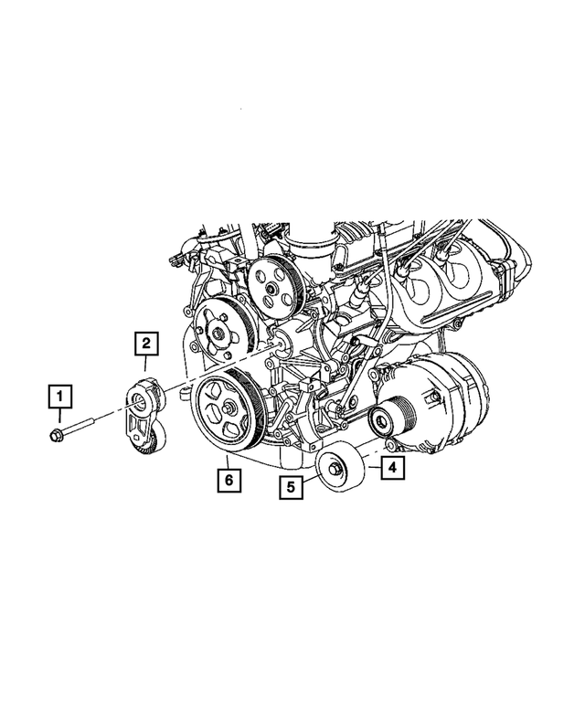 « 4861643AC – Cooling : Poulie Folle Poulie pour Mopar Image »