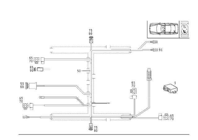 2104406505 - Electrical System: Wiring Harness for Mercedes-Benz Image image