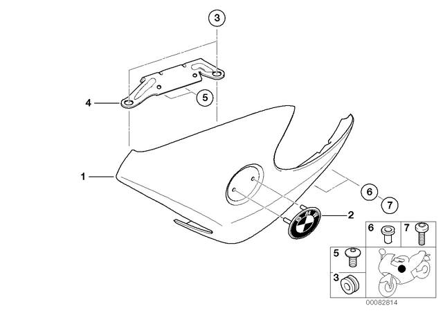 46637653794 - : Oil Cooler Cover, Primed Right for BMW-Motorrad Image