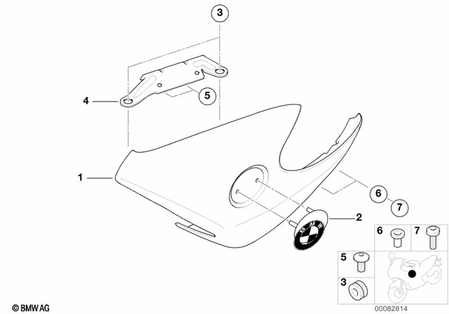46637653794 - : Oil Cooler Cover, Primed Right for BMW-Motorrad Image