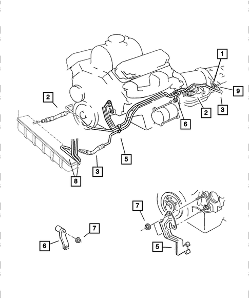 Lines, Transmission Oil Cooler for 2002 Dodge Dakota #0