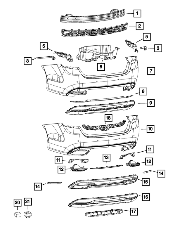 5NH89TZZAE - : Rear Upper Fascia for Mopar Image
