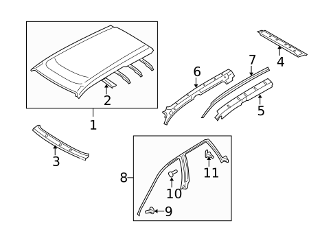 Exterior Trim - Roof for 2009 Subaru Outback #0