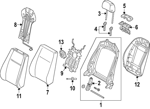 Driver Seat Components for 2025 Audi A4 Quattro #1