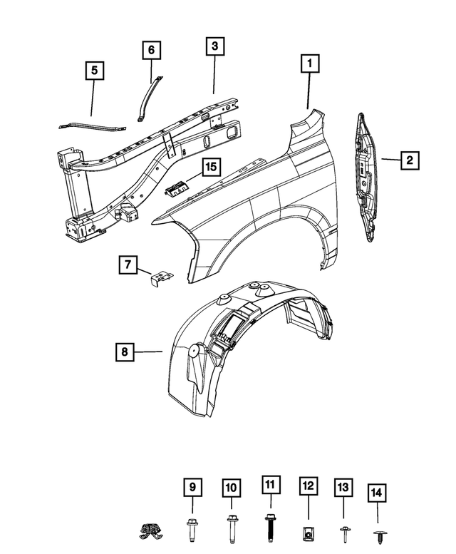 68370590AB - Body Sheet Metal Except Doors: Brace, Right for Mopar Image image