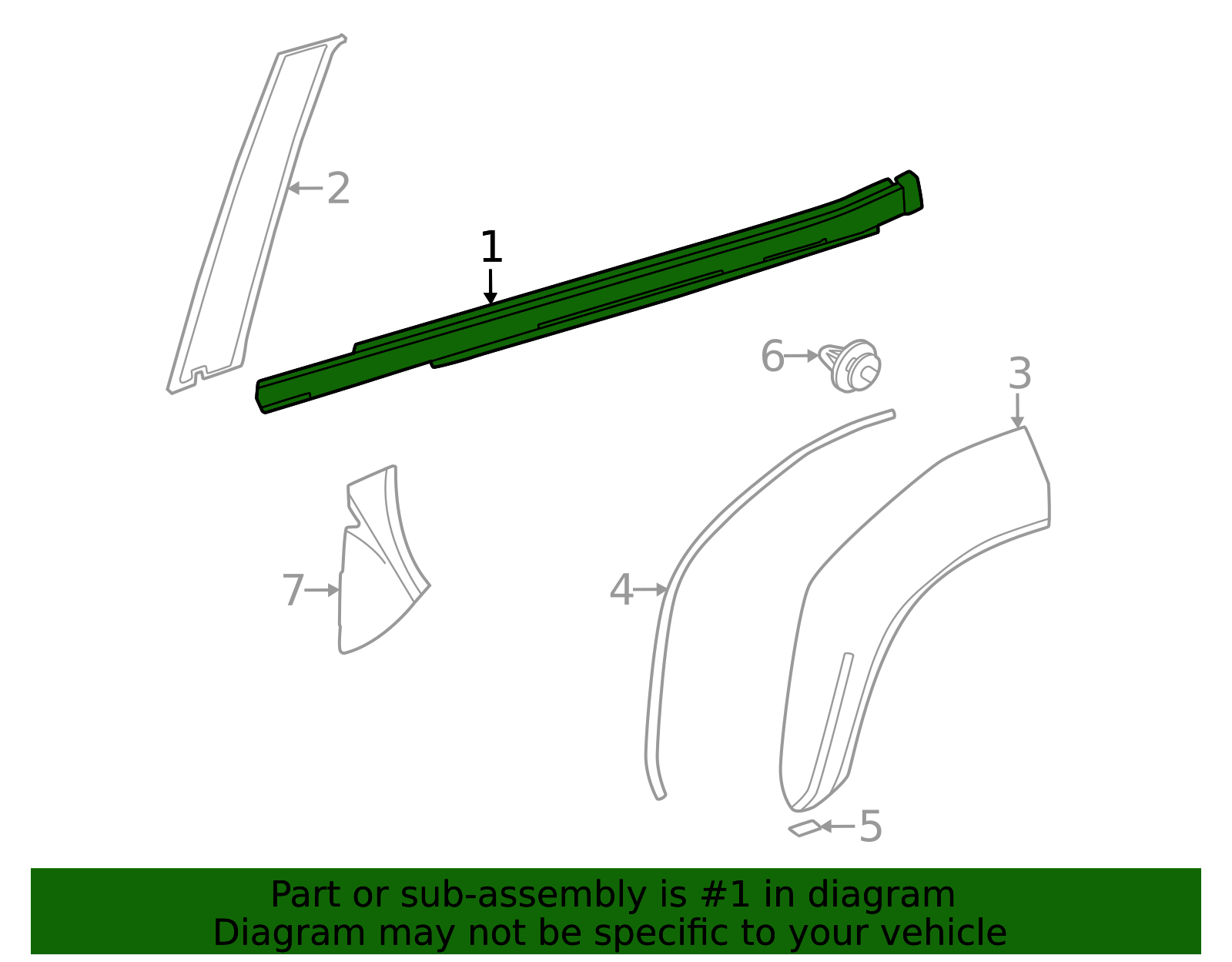 2025 Toyota 4Runner Door Window Belt Weatherstrip 75740-35010 | Toyota ...