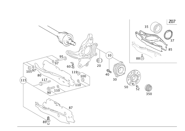 1403500446 - Rear Axle: Flange for Mercedes-Benz Image image