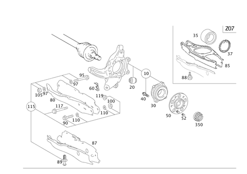 Rear Axle Mount for 2012 Mercedes-Benz S400 #0
