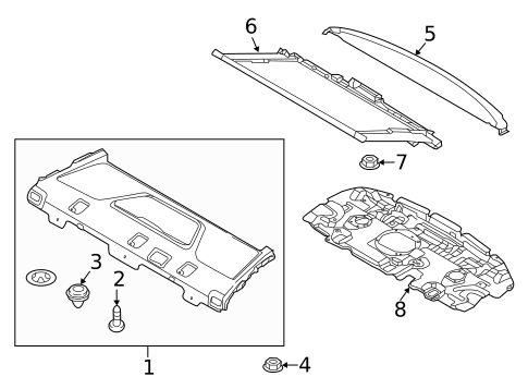 Interior Trim - Rear Body for 2015 Hyundai Genesis #1