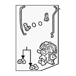 72150SDAA32 - : 2003-2006 Honda Accord - Lock Assembly L Front Door (Manual) for Honda: Accord Image