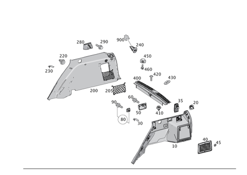Trunk Lining for 2016 Mercedes-Benz GLE400 #0