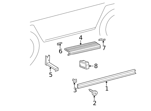 Exterior Trim - Pillars for 2003 Mercedes-Benz G 500 #0
