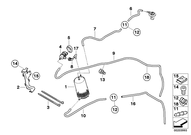 16137718339 - : Hose For Activated Charcoal Filter Vent for BMW-Motorrad Image