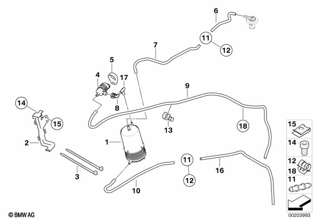 16137718339 - : Hose For Activated Charcoal Filter Vent for BMW-Motorrad Image