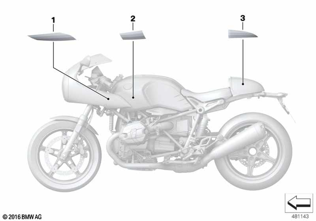 46638567229 - Body Equipment: Decor, Left -  for BMW-Motorrad Image