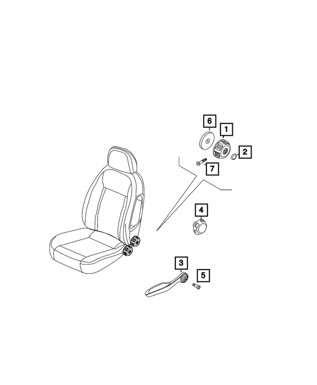 68121948AA - Interior Trim: Seat Screw for Mopar Image
