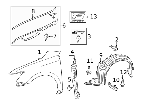 Exterior Trim - Fender for 2016 Lexus CT200h #0
