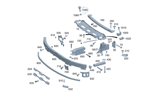 Front Reinforcement and Radiator Support for 2024 Mercedes-Benz S580 #0