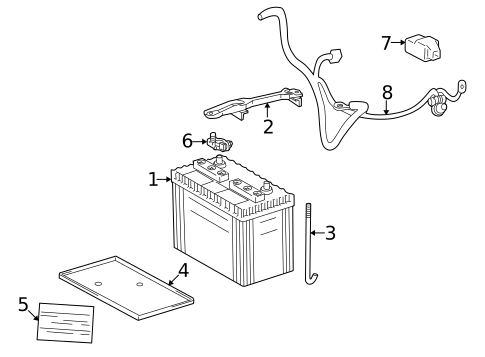 Battery for 2006 Lexus LX470 #0