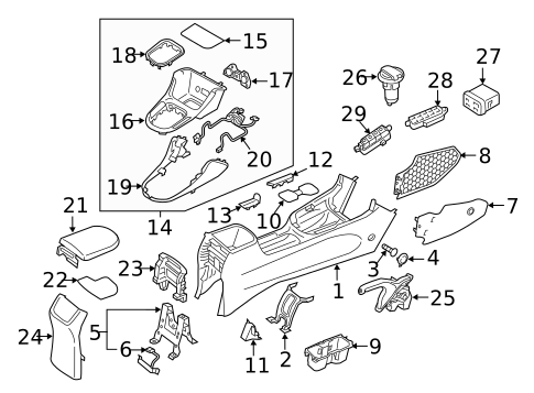 Console for 2019 Hyundai Elantra GT #1