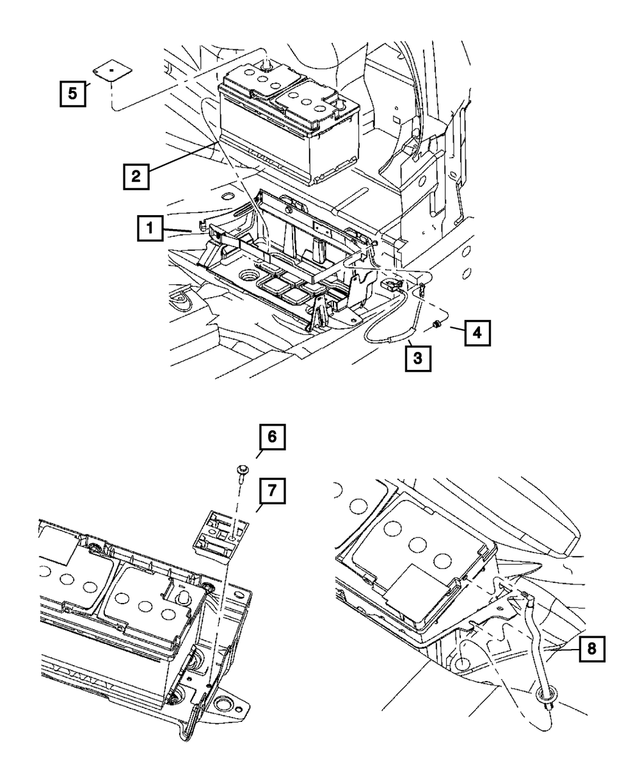 « VE0H7700AA – Electrical : Ensemble De Rangement Batterie, Europe, Moyen-orient pour Mopar Image »