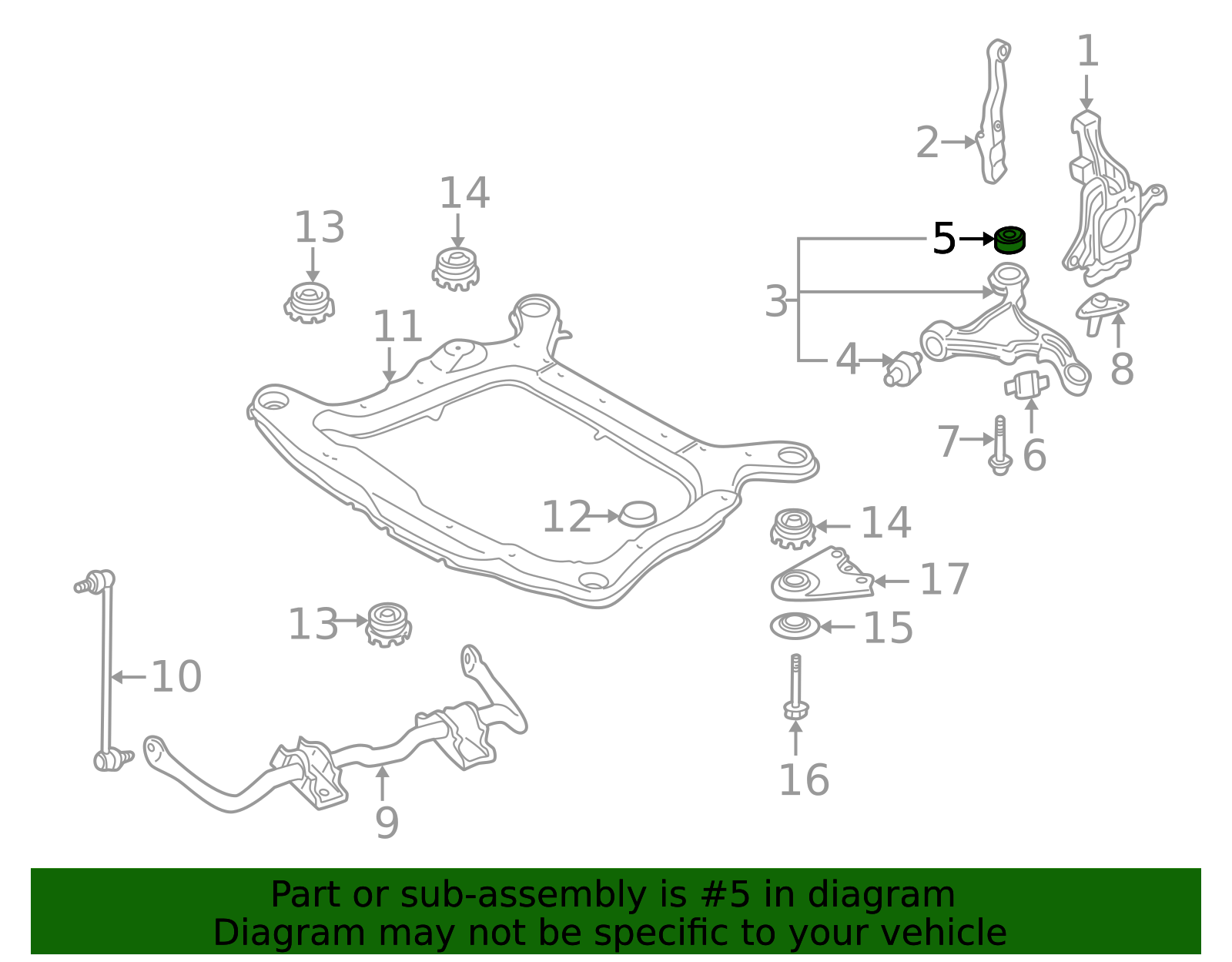 1999-2008 Volvo Lower Control Arm Rear Bushing 31360784 | TascaParts.com