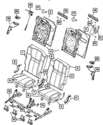 1QA53XDVAA - : Rear Seat Back Cover for Jeep: Commander Image