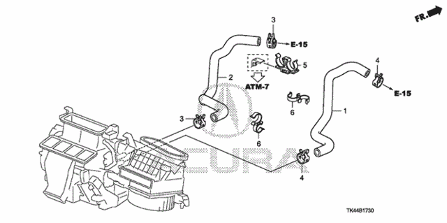 Water Hose for 2011 Acura TL #0