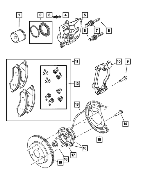 Front Brakes for 2007 Dodge Dakota #0