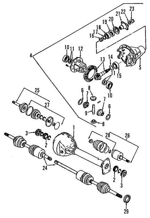 パーツ Rodeo Front Axle for 1996 Isuzu Rodeo | Isuzu Parts Center